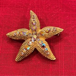 Goldtone Starfish Pin/Brooch
